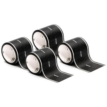 Imagem de Fita Adesiva para Criar Estradas para Carros de Brinquedo 4 Rolos de 9.12m x 5 cm, PlayTape