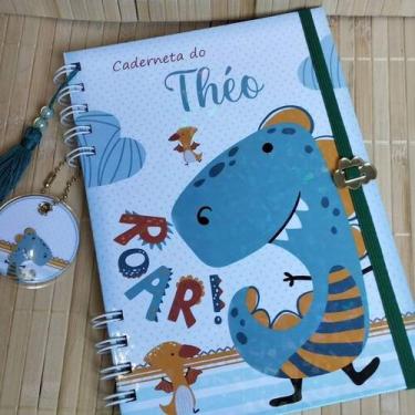 Imagem de Caderneta de vacinação Dino com Brilho Holográfico - Bata Provençais