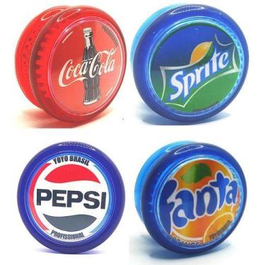 Imagem de Kit Com 4 Yoyos (ioio,yo-yo) De Rolamento Coca Pepsi Fanta - YoyoBrasi