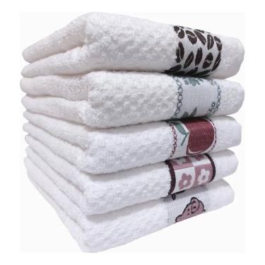 Imagem de Pano De Prato Atoalhado Felpudo Macio Algodão Gourmet 5 Peça