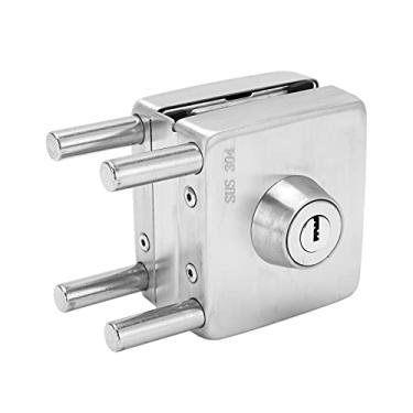 Imagem de Zhjvihx Fechadura de Porta de Vidro, Fechadura de Porta Deslizante Sem Perfurador, Interna Dividida, Parafusos para Ocultar Parafusos para de Vidro para Deslizante