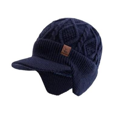 Imagem de Gorro Unissex De Inverno Com Forro De Pelúcia Quente E Protetor De Ore