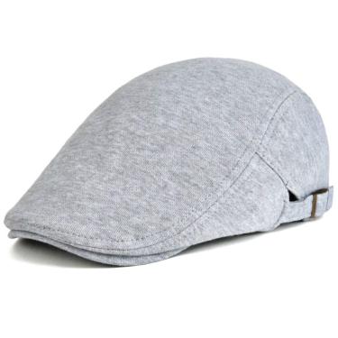 Imagem de Boina De Algodão Design Basico Liso Casual Unissex Ajustavel Cinza