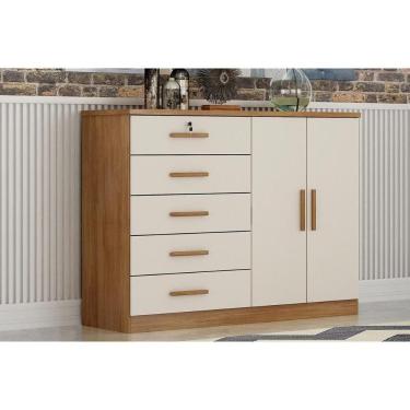 Imagem de Cômoda De Quarto Space C- 2 Portas E 5 Gavetas Cumaru-fendi 25 - Horizonte