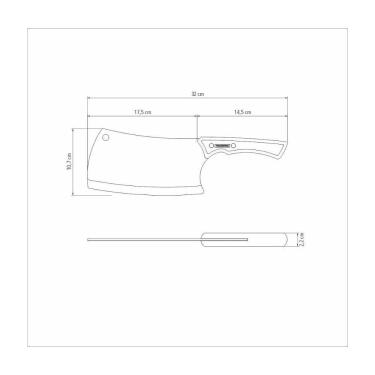 Imagem de Cutelo Tramontina Churrasco Black Lamina De Inox Escurecido