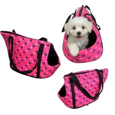 Imagem de Bolsa de Transporte Para Pet Cachorro e Gatos Ideal Para Passeio Viagens Tamanho M (Rosa, M)