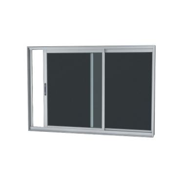 Imagem de Janela Correr Vitralfer 100x100 - 2 Folhas - 1 Fixa C-grade - Branca