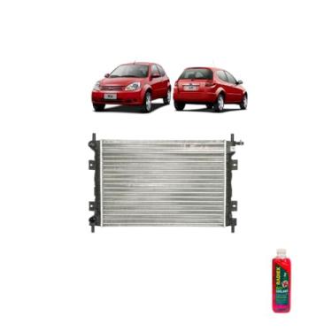 Imagem de Kit Radiador Ford Fiesta/Ka 1.6 2009/2011 Com Ar + Aditivo Radiador Radiex R1952 Rosa