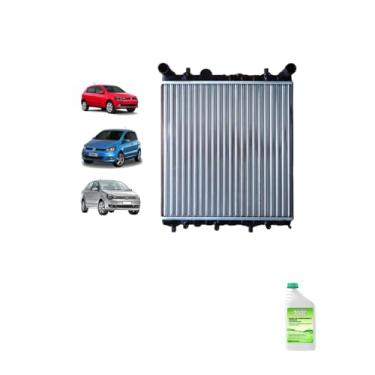 Imagem de Kit Radiador VW Gol G5 Fox Polo 2006 Com Ar + Aditivo MWM Verde DIES