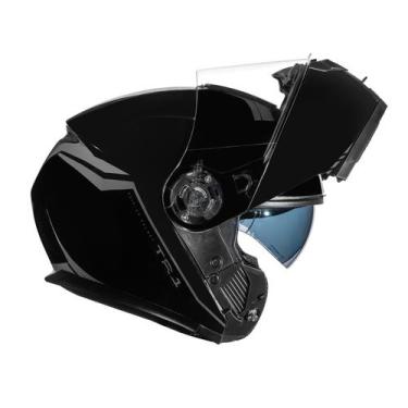 Imagem de Capacete Articulado Robocop Peels Tr1 Nkd Preto Escamoteavel, Preto Br