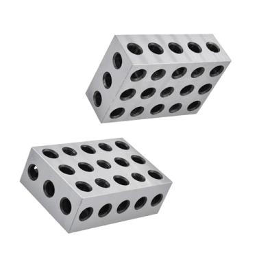 Imagem de 2-4-6 Blocks Matched Pair 23 Holes 0.0002 Ultra Precision Hardened Steel 246 Machinist Set Up Blocks for Milling Machine