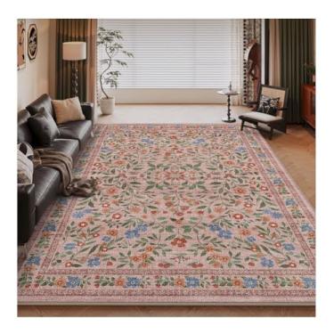 Imagem de HGTRH Tapetes de área para quarto, sala de estar, estilo boêmio, lavável, TPR antiderrapante, pilha não grossa para sala de jantar, cozinha, escritório, G, 1,5 x 2,8 m