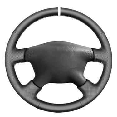 Imagem de MEWANT Capa de volante de carro de couro PU costurada à mão para Toyota Tacoma 2001-2004 / Tundra 2001-2002 / Sequoia 2001-2002 / Toyota Hilux 2001-2005