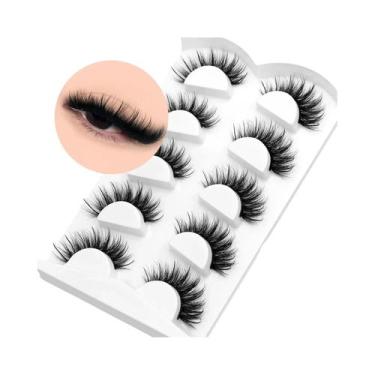 Imagem de Cílios Postiços 8D Espessos E Volumosos Lasvirey Para Maquiagem Dramát