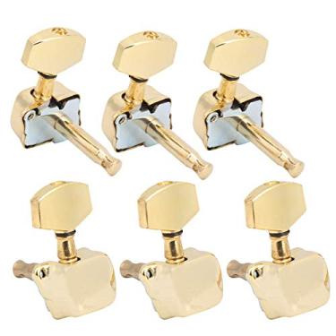 Imagem de Acouto Conjunto de Chaves de Afinação de Cordas de Alto Desempenho Guitarras Semifechadas - 6 Pinos de Afinação de Metal Com Parafusos e Buchas Roscadas - Peças de Instrumentos Musicais e à Prova de