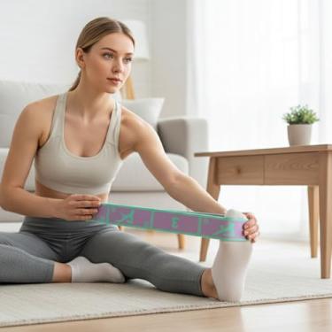 Imagem de Cinta de Alongamento - Elástico com 8 Secções para Flexibilidade,Bandas de Resistência para Mulheres - Para Mulheres Crianças Yoga Exercício Fitness e Casa