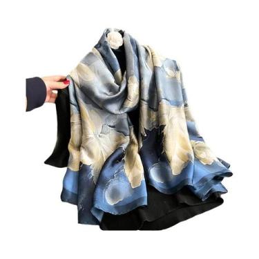 Imagem de Lenço de primavera feminino design de luxo material de poliéster lenço
