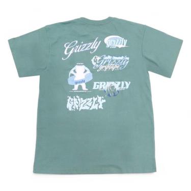 Imagem de Camiseta Grizzly Back Script Logo - Verde-Masculino