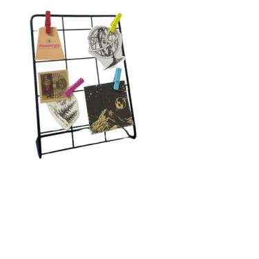 Imagem de Memory Board Com Mini Prendedores + Led Enfeite de Natal - Tela Aramada Colorida, Painel de Fotos Decorativo para Parede Brasileira(MINI M.B.M + prendedor)