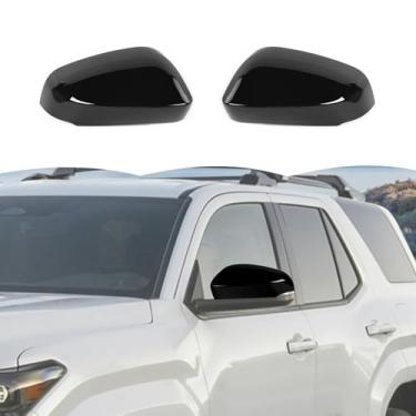 Imagem de RT-TCZ Kit de capa de espelho retrovisor de carro espelho lateral retrovisor com decoração de seta acessórios externos para Toyota 4Runner 2024 2025 (preto)
