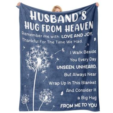 Imagem de Presentes de memorial para perda de marido - cobertor abraço do céu, presentes de simpatia para perda do marido, presente de luto de aniversário, um presente para expressar simpatia, condolências