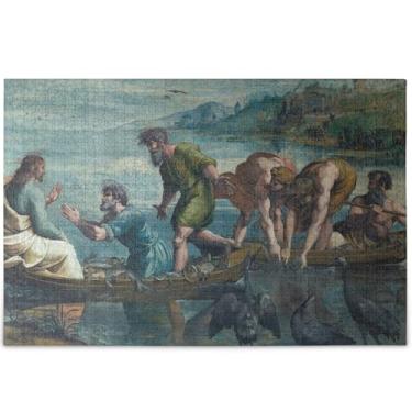 Imagem de Quebra-cabeça Raphael Miraculous Draft Fishes 500 peças presentes para adultos para amantes de quebra-cabeça família divertido quebra-cabeça personalizado pintura de arte animal, 52 cm x 37,8 cm