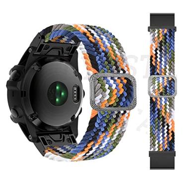 Imagem de GANYUU 26mm Sport Para Garmin Fenix 6X 6XPro 5X 5XPlus 7X Descent Mk1/Mk2/Mk2i Correias Trançadas Pulseira de Liberação Rápida (Cor: N, Tamanho: 26mm Largura)