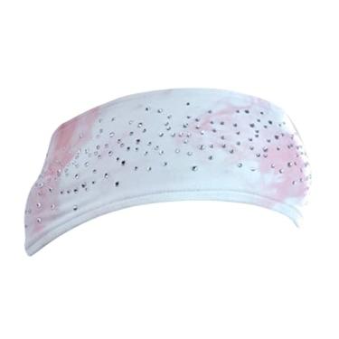 Imagem de Vaveren Faixa de cabeça para patinação artística, equipamento de treino respirável, antiderrapante e absorvente de suor para adultos, ideal para academia, Luz Rosa