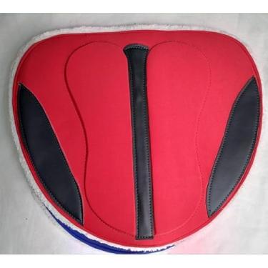 Imagem de Manta Forro para Cavalo - Proteção Lombar e Sela, Ideal para Vaquejada e Atividades Equinas (Vermelho)
