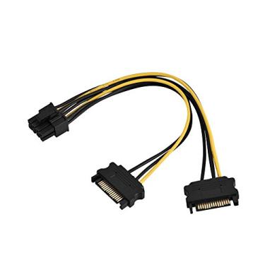 Imagem de Naroote Cabo Adaptador de Fonte de Alimentação SATA para PCI-E Aumenta Eficientemente a Corrente da Placa de Vídeo para Entusiastas de Jogos de Computador Cabo SATA único de 1 Unidade de 20 Cm para