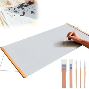 Imagem de Tinta mágica em tela com água, a tela mágica retornará ao seu estado original após a secagem e pode ser reutilizada sem se preocupar com a dispersão da tinta em todos os lugares durante a pintura. (50