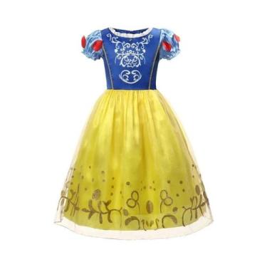 Imagem de Vestido De Princesa Branca De Neve Para Meninas Com Capa, Fantasia De 