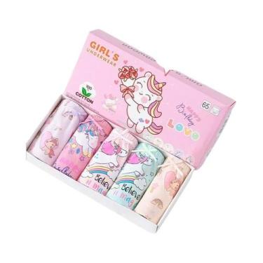 Imagem de Conjunto De 5 Calcinhas De Algodão Macio Para Meninas Com Estampa Do M
