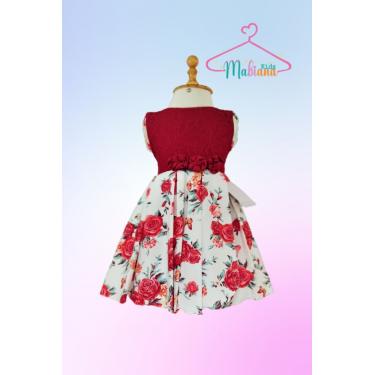 Imagem de Vestido Infantil Festa Vermelho - Rosas Divinas