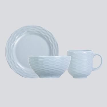 Imagem de Jogo Lanche 12 Peças  Azul Vintage  Ondas Germer Porcelanas