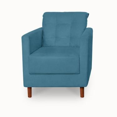 Imagem de Poltrona Angelina Confortavel Luxo Suede Azul Claro - Sonho das Poltro