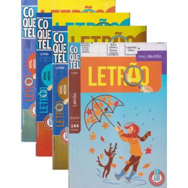 Imagem de Livro Palavra Cruzada Coquetel Letrão Médio Desafio 144Pg Kit Com 4 Vo