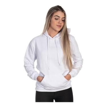 Imagem de Moletom Liso Feminino Blusa De Frio Canguru Lançamento - Lucas Lunny, 