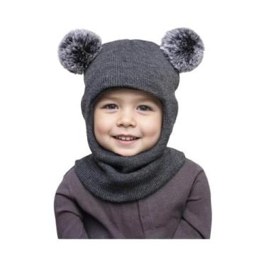 Imagem de Gorro E Cachecol De Inverno Em Tricô Para Bebês (Meninos E Meninas) Co