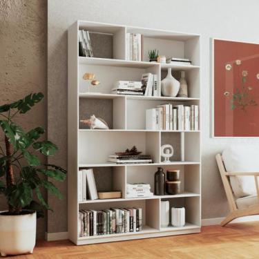 Imagem de Estante de Livros 120cmx187,5cm 5 Prateleiras 12 Nichos em Euforia Bra