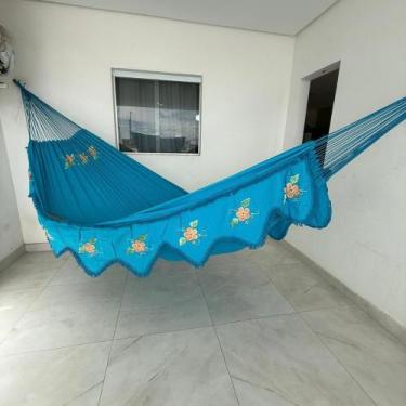 Imagem de Rede De Descanso Dormir Casal Grande Reforçada Sol a Sol Com Varandas,