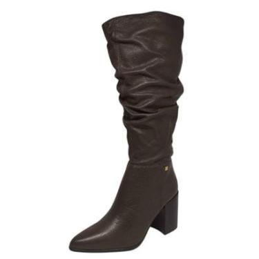 Imagem de Bota Feminina Salto Bloco Cano Medio Bico Fino Bottero-Feminino