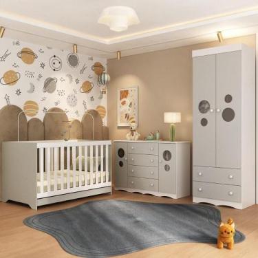 Imagem de Quarto de Bebê Completo com Berço Americano 3 em 1 Sonho Multimóveis M