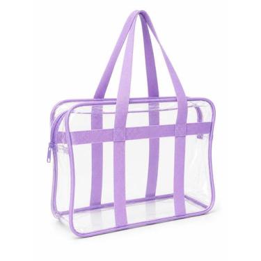 Imagem de Sacola Bolsa Jumbo Multiuso Cristal PVC 0,20mm com reforço EXTRA Alças