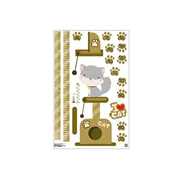 Imagem de WSWJDW Desenhos animados adesivos de parede de medida de altura para quartos de crianças Gráfico de altura Régua Vinil Decalques de parede removíveis Decoração da casa do berçário, 14