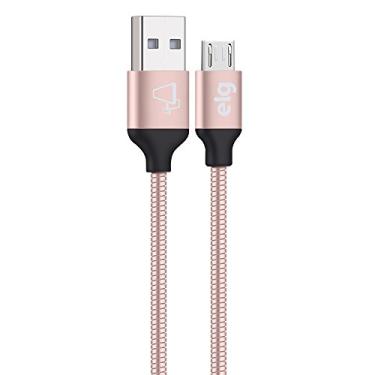 Imagem de Cabo Micro USB Blindado Inox, ELG, INX510RG, Rose