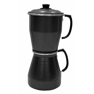 Imagem de Cafeteira Alumínio Craqueada Cafeteira Econômica Preta Polida Vermelha 1,4L (Preta)