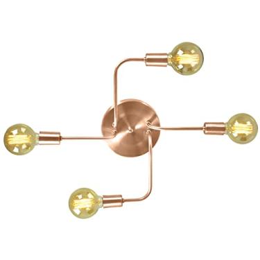 Imagem de Lustre Plafon Hashtag Cobre De 4 Braços
