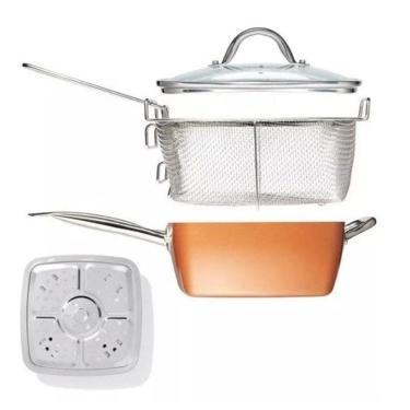 Imagem de Panela Caçarola Frigideira Fritadeira Antiaderente Maxchef