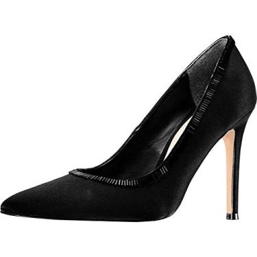 Imagem de NINA Pantufa feminina Deedra, Cetim preto, 38